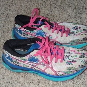 ASICS Women's Colorful Athletic Shoes with Pink and Blue